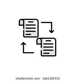Ledger Vector Style illustration. Business and Finance Filled Outline Icon.