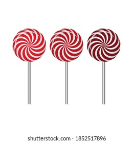 Ledinets. Candy on a stick. Isolated white background. Sweets.