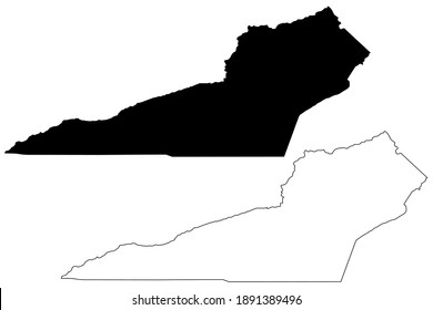Lee County, Commonwealth of Virginia (U.S. county, United States of America, USA, U.S., US) map vector illustration, scribble sketch Lee map