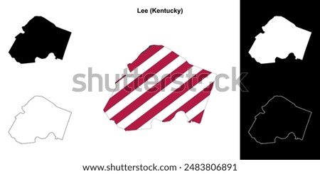 Lee County (Kentucky) outline map set