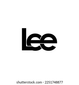 lee initial letter monogram logo design