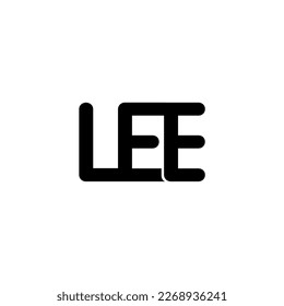 LEE initial letter monogram logo initial