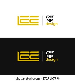 LEE letter logo design vector logotype template