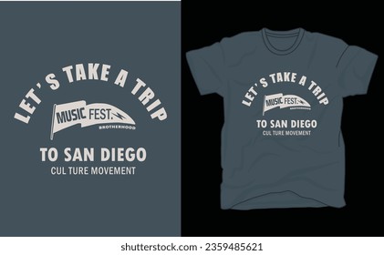 lee s take a trip music fest t shirt design