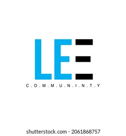 LEE text logo vector, for free design.