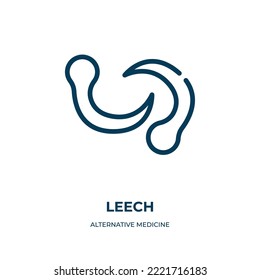 Leech icon. Linear vector illustration from alternative medicine collection. Outline leech icon vector. Thin line symbol for use on web and mobile apps, logo, print media.