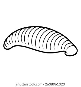 leech vector realistic line icon on white background
Vector line icon animal, wildlife