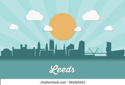 Leeds skyline - vector illustration
