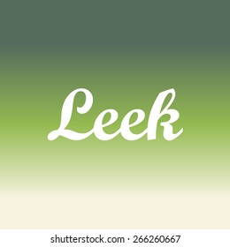 Leek color gradient on the square with label on it.