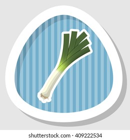 Leek colorful icon