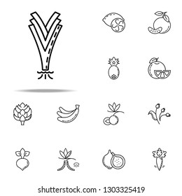 leek dusk style icon. Vegetables icons universal set for web and mobile