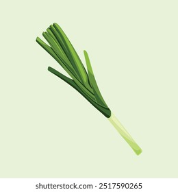 Leek Fresh Green Vetor Clip-art