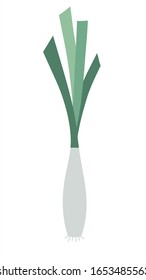 Leek icon in flat style isolated on white background