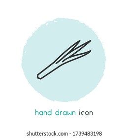 Elemento de línea de icono de la hoja. Ilustración vectorial de la línea de iconos de la puerca aislada en fondo limpio para el diseño del logotipo de la aplicación móvil web.
