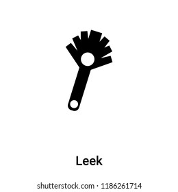 Leek icon vector isolated on white background, logo concept of Leek sign on transparent background, filled black symbol