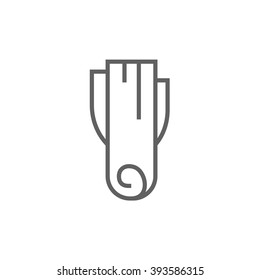 Icono de línea de puntas.