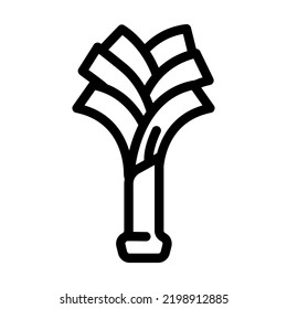 leek onion line icon vector. leek onion sign. isolated contour symbol black illustration