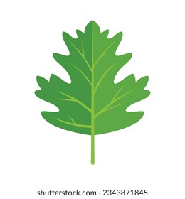 Leek parsley icon flat vector. Leaf herb. Garnish plant isolated
