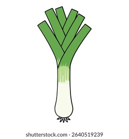 Leek vector illustration, simple design