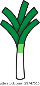 leek vegetable icon over white background. colorful design. vector illustration