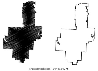 Lees Summit City, Missouri (United States cities, United States of America, us, usa city) map vector illustration, scribble sketch City of Lee's Summit map