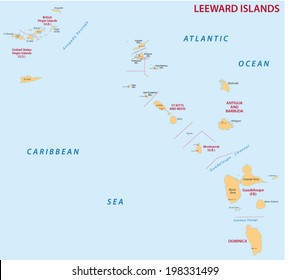 leeward islands map