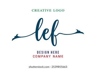 El logotipo de las letras LEF es simple, fácil de entender y autorizado