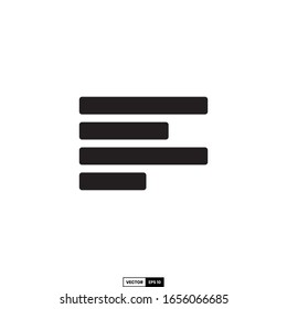 left align icon, design inspiration vector template for interface and any purpose