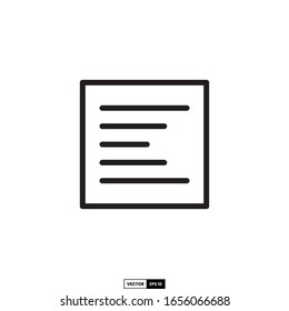left align icon, design inspiration vector template for interface and any purpose