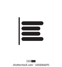 left align icon, design inspiration vector template for interface and any purpose