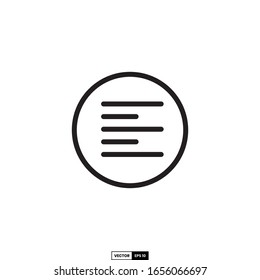 left align icon, design inspiration vector template for interface and any purpose