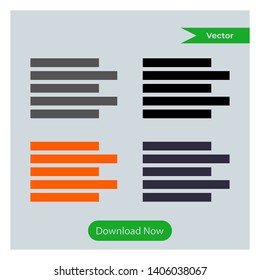 Left Align Icon Vector Design Four Color Version For Website.