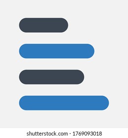 left align icon - vector illustration . text, paragraph, typography, alignment, icons .