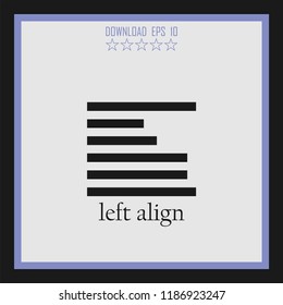 left align  vector icon
