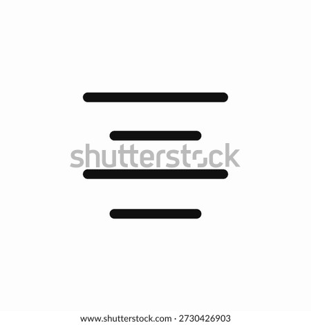 left aligned text icon sign vector