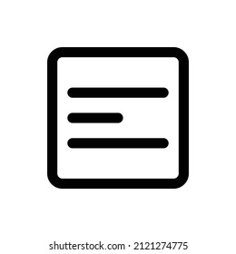 Left alignment icon. Left alignment icon isolated on white background from geometric figure collection. Left alignment sign, symbol for web and mobile
