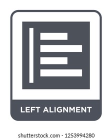 left alignment icon vector on white background, left alignment trendy filled icons from Geometric figure collection, left alignment simple element illustration