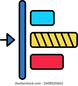 Left alignment Line vector Icon Design