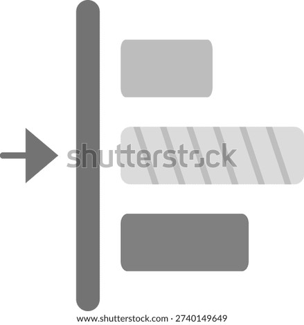 Left alignment Line vector Icon Design