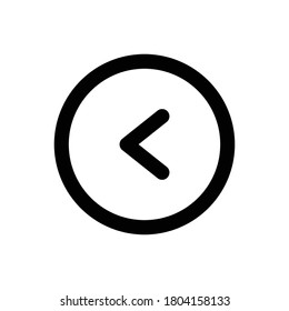 Vector de contorno de icono de flecha izquierda (Flechas). aislado en fondo blanco
