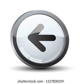 Left Arrow Back Button Illustration Stock Vector (Royalty Free) 1127830259