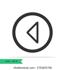 Left Arrow, Back Icon Illustration. Arrow Sign Symbol. Vector Line Icon EPS 10