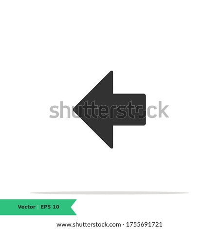 Left Arrow, Back Icon Illustration. Arrow Sign Symbol. Vector Line Icon EPS 10