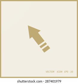 left Arrow of broken line icon