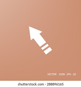 left Arrow of broken line icon