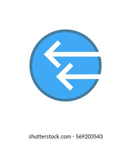 left arrow button