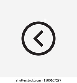 left arrow button icon vector
