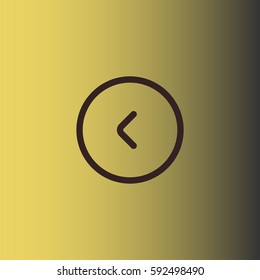 Left arrow in circle icon. Direction vector