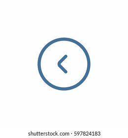 Left arrow in circle icon. Direction vector