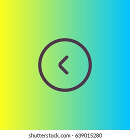 Left arrow in circle icon. Direction vector